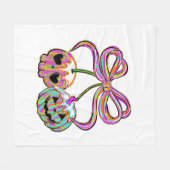 コケットパンプキンさくらんぼハロウィーン フリースブランケット (正面(横))