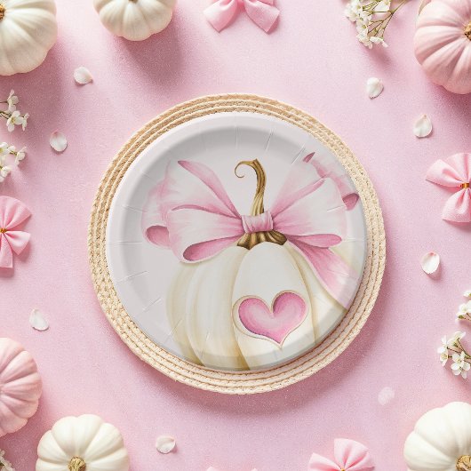 コケットパンプキンピンク紙プレート ペーパープレート