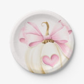 コケットパンプキンピンク紙プレート ペーパープレート (正面)