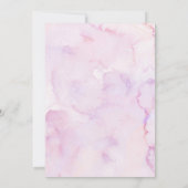 コケットパープルバタフライ ツインズベイビーシャワー 招待状 (裏面)