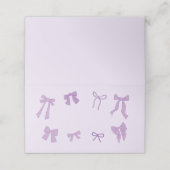 コケットパープルボウのテーマパーティーフードラベル プレイスカード (外部開封)