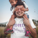コケットパープルボウズパパの誕生日ガール Tシャツ<br><div class="desc">可愛い弓テーマtシャツあなたの子供の誕生日パーティー。イラストレーションの手描き紫色のリボン。文字は「パパの女の子」と言う。</div>