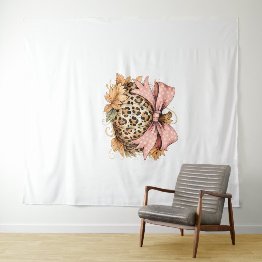 コケットヒョウかぼちゃとピンクボウ – グラム秋 タペストリー (インサイチュ(横))