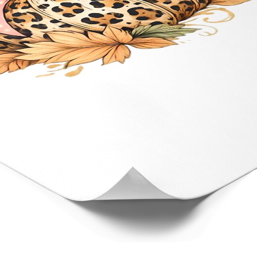 コケットヒョウかぼちゃとピンクボウ – グラム秋 ポスター (角)