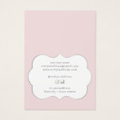 コケットピンクの弓イヤリングディスプレイカード (裏面)