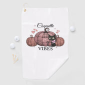 コケットピンクカボチャ猫オーバーサイズTシャツ ゴルフタオル (インサイチュ)