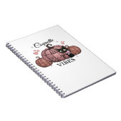 コケットピンクカボチャ猫オーバーサイズTシャツ ノートブック (右側)