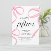 コケットピンクガール誕生日招待状 招待状 (スタンド正面)