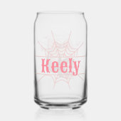 コケットピンクスカルパーソナライズされたガラス缶 ガラス缶 (裏面)