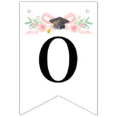 コケットピンクボウおめでとう |卒業 バンティングフラッグ (第2の旗)
