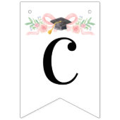 コケットピンクボウおめでとう |卒業 バンティングフラッグ (第1の旗)