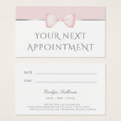 コケットピンクボウアポイントメントカード (正面&裏面)