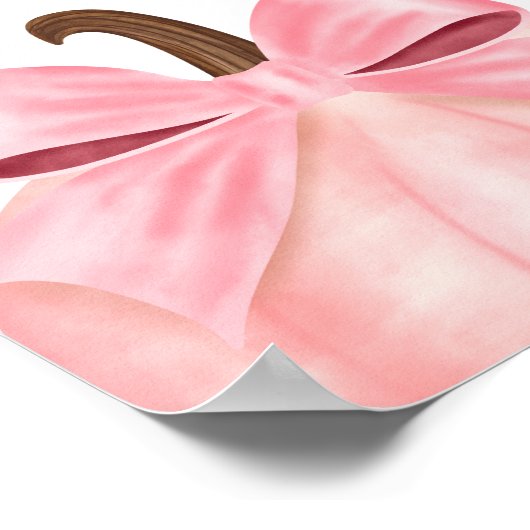 コケットピンクボウカボチャ赤ちゃんシャワーへようこそ ポスター (角)