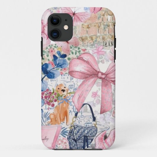 コケットピンクボウコラージケース Case-Mate iPhoneケース (裏面)