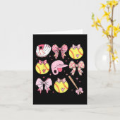 コケットピンクボウソフトボール母の日 カード (黄色い花)