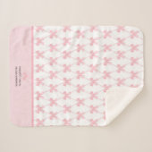 コケットピンクボウパーソナライズされた シェルパブランケット (正面(横))