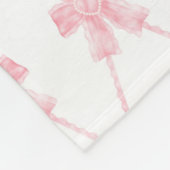 コケットピンクボウパーソナライズされた フリースブランケット (角)