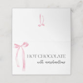 コケットピンクボウビュッフェフードラベル プレイスカード (外部開封)