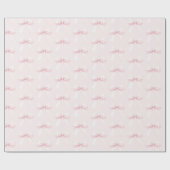 コケットピンクボウファースト誕生日 ラッピングペーパー (フラット)