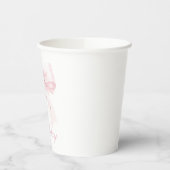 コケットピンクボウファースト誕生日 紙コップ (左)