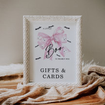 コケットピンクボウブベビーシャワーサイン