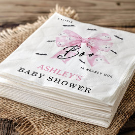 コケットピンクボウブーブベイビーシャワー スタンダードカクテルナプキン