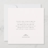 コケットピンクボウベビーシャワーサンキューカード サンキューカード (裏面)