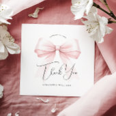 コケットピンクボウベビーシャワーサンキューカード サンキューカード