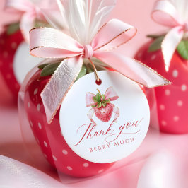 コケットピンクボウベリーベビーシャワー フェイバータグ