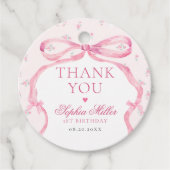 コケットピンクボウラブシャック誕生日 フェイバータグ (正面)