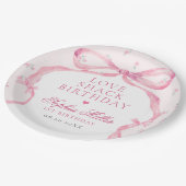 コケットピンクボウラブシャック誕生日 ペーパープレート (アングル)