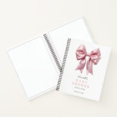 コケットピンクボウリボン赤ちゃんシャワーゲストブック ノートブック (内部)