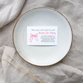 コケットピンクボウレトロガールブック赤ちゃんシャワー エンクロージャーカード