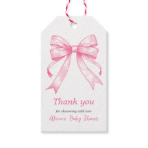 コケットピンクボウレトロガールベビーシャワー