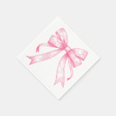 コケットピンクボウレトロガールベビーシャワー スタンダードカクテルナプキン (角)