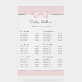 コケットピンクボウ半透明価格表 アクリルサイン