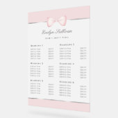 コケットピンクボウ半透明価格表 アクリルサイン (傾斜)