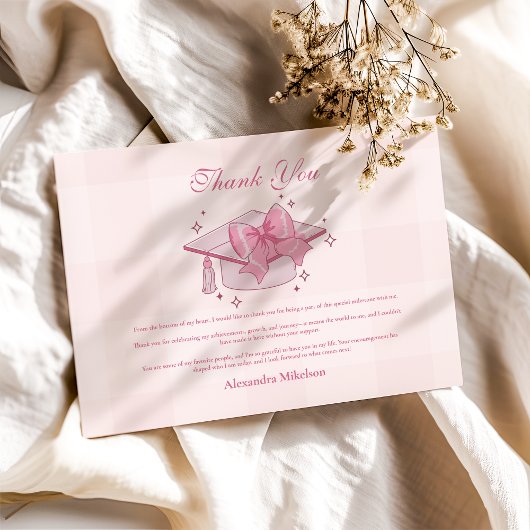 コケットピンクボウ卒業 サンキューカード
