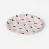 コケットピンクボウ卒業 ペーパープレート (アングル)