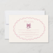 コケットピンクボウ看護学校卒業 サンキューカード (正面)