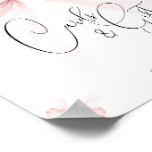 コケットピンクボウ赤ちゃんシャワーサイン ポスター (角)