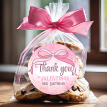 コケットピンクボウ金ゴールドグリッタースクリプトサンキュー