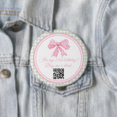 コケットピンクボウ21買歳の飲み物 缶バッジ (インサイチュ)