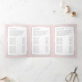 コケットピンクボウ3折パンフレット 三つ折りカード (内部)