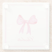 コケットピンクボウ ガラスコースター (裏面)