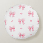 コケットピンクボウ&ハート ラウンドクッション (裏面)