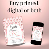 コケットピンクボーガールファースト1歳 招待状