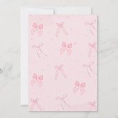 コケットピンクボーズパールスウィートフィフティヴ誕生日 招待状 (裏面)