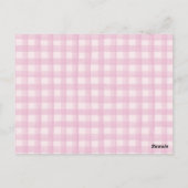 コケットピンクリボンの女の子の誕生日パーティー招待状 ポストカード (裏面)