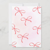 コケットピンクリボンベビーシャワー招待状 招待状 (裏面)
